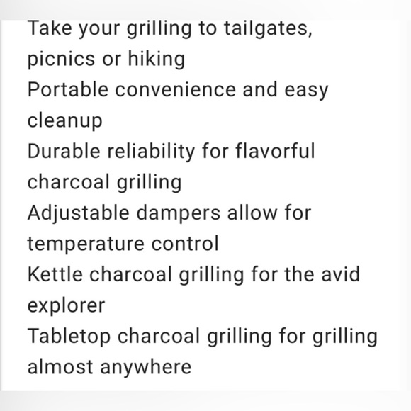 NIB Char-Broil 14” tabletop charcoal grill (FINAL PRICE) - Picture 8 of 14